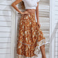 Bohemian Vacation Skirt Ruffled Big Hem Skirt