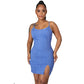 Womens Solid-Color Loose Wide-Leg Retro Skirt