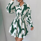 European And American-style Fashionable Collar-lined Dress