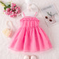 Floral Straps Puffy Fashion Stylish Dress
