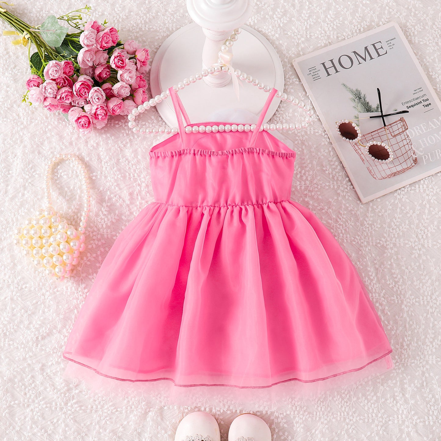 Floral Straps Puffy Fashion Stylish Dress