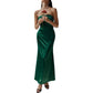Tube-top Figure-hugging Solid-color Dress