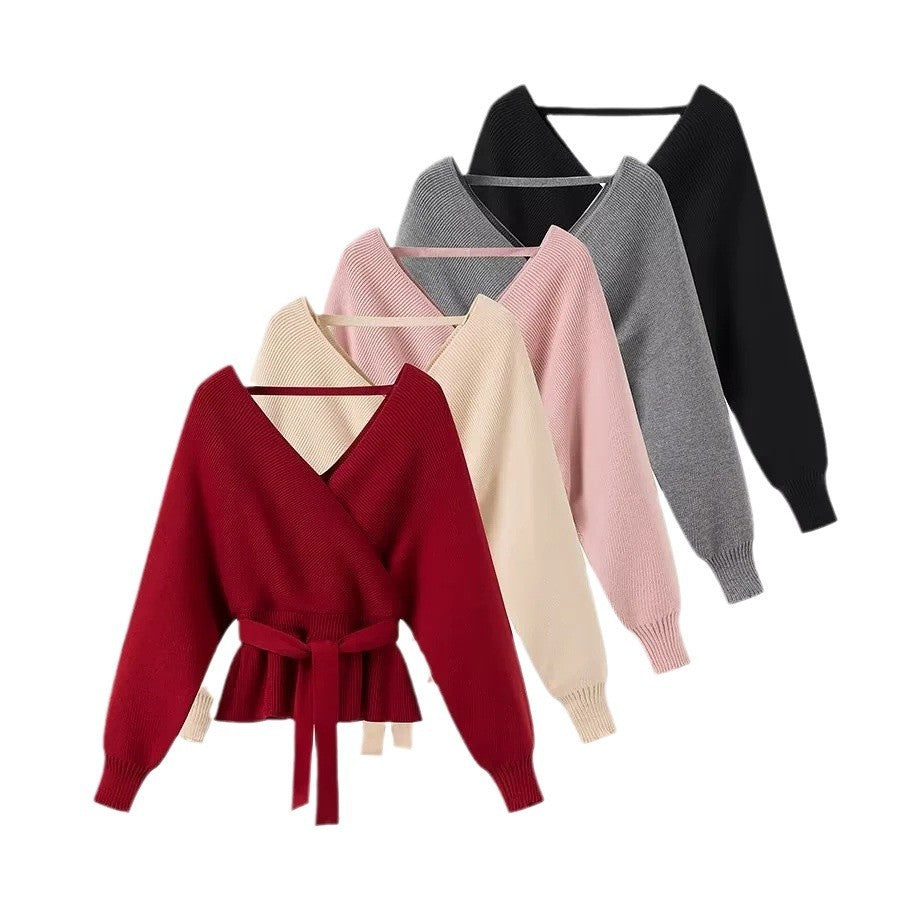 Fashion Pullover Women's V-neck Sweater