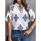 Women's Casual Geometric Printed Short-sleeved Top