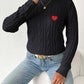 Love Stickers Autumn And Winter Round Neck Simple Pullover