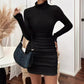 Solid Color Casual Slim-fit Home Dress For Women