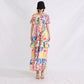 Summer Boat Neck Wooden Ear Design Short Sleeve High Waist Cake Dress