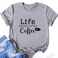 Letter Loose Round Neck T-shirt