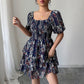 European And American Elegant Floral Cake Dress