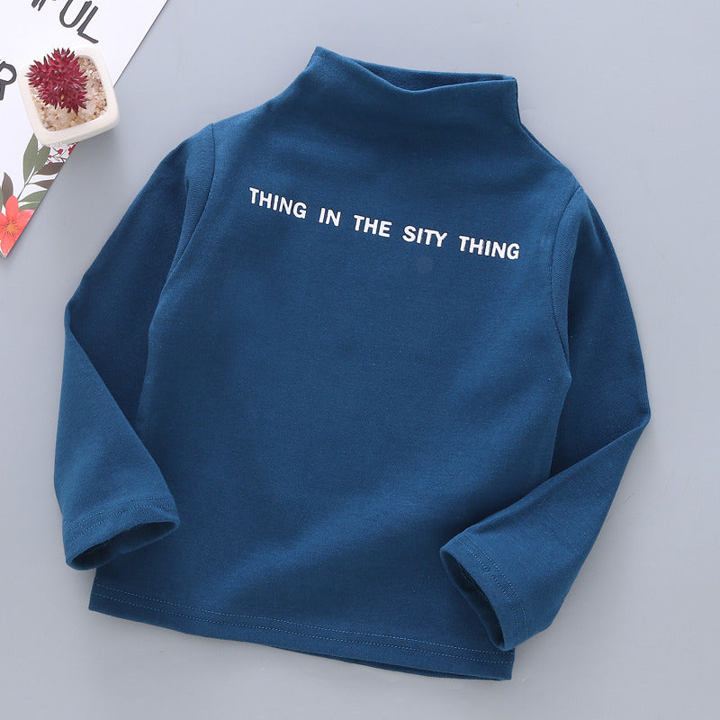 Chemise à manches longues et demi-col roulé pour enfant
