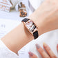 Classic Fashion Square Head Watch Pu Strap Quartz Watch