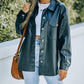 New Loose Casual Single Breasted Lapel Leather Jacket
