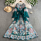 Ethnic-style High-end Elegant Vintage-style Printed Dress