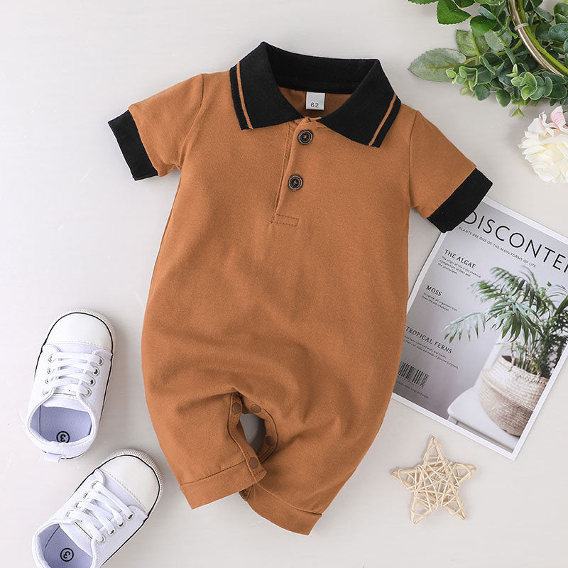 Grenouillère une pièce pour bébé et nourrisson, style boxer rayé tendance