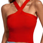 Women's Knitted Inner Match Bottoming Shirt Halterneck Vest