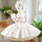 White Umbrella Princess Little Girl's Birthday Dress