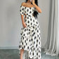 Womens Summer Printed Bandage Sexy A-Line Off-Shoulder Tube Dress