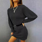 Solid Color Loose Long Sleeves Pullover Coat Sweater
