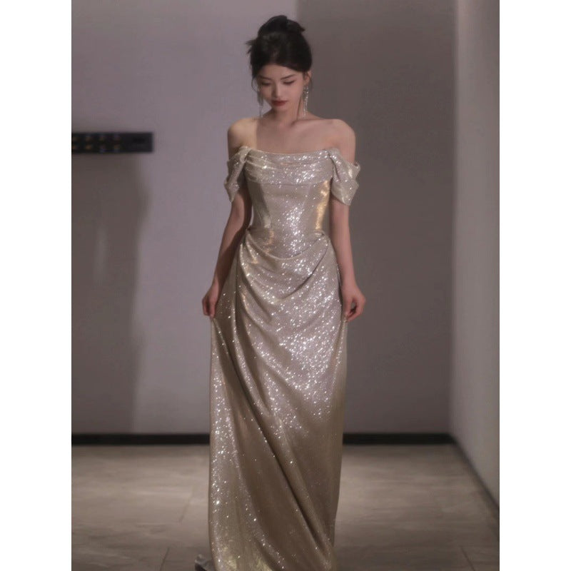 Women's Shiny Banquet Host Dress