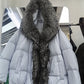 Fox Big Fur Collar Duck Down Down Jacket Female