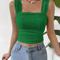 Fashion Sleeveless Midriff-baring Square Collar Shoulder Strap Vest Top