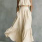 Two-piece High-waist Flared Skirt Set