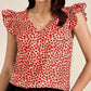 Summer New Sleeveless Leopard Print Ruffled Top