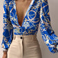 Women's Fashion Deep V Shirt Collar Top