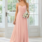 Sling Banquet Temperament Long Pleating Dress