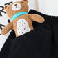 Costume garçon simple et tendance à imprimé ours