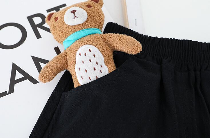 Costume garçon simple et tendance à imprimé ours