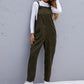 Fall Casual Loose Corduroy Solid Color Strap Ladies Jumpsuit