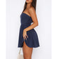 Dopamine Backless Stitching Large Swing Skirt