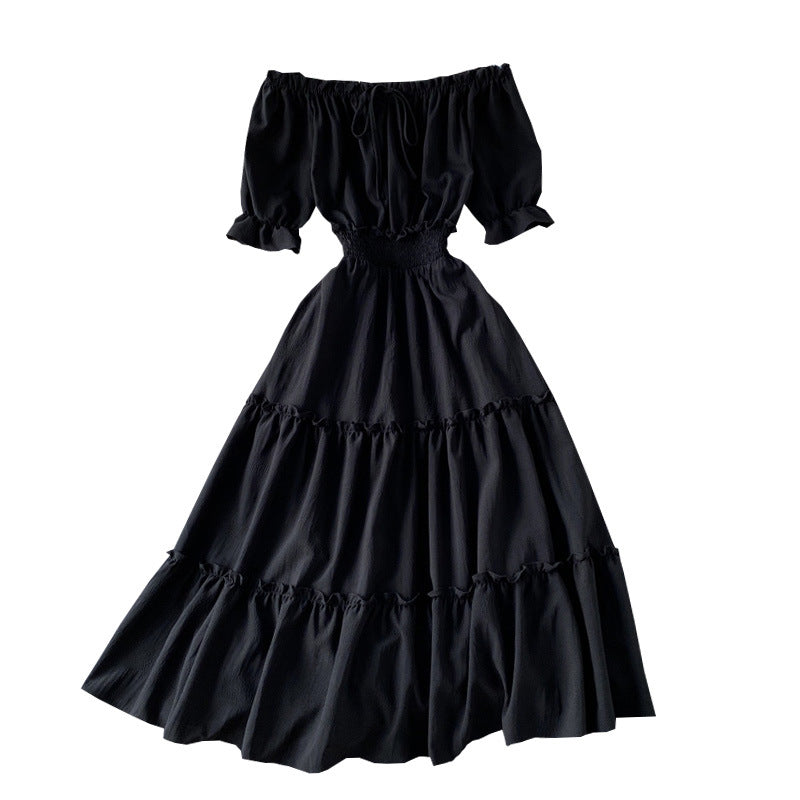 Summer New High Waisted A-line Midi Skirt