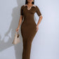 Women's Retro Slim Fit Sheath And Fitted Waist Slimming Dress