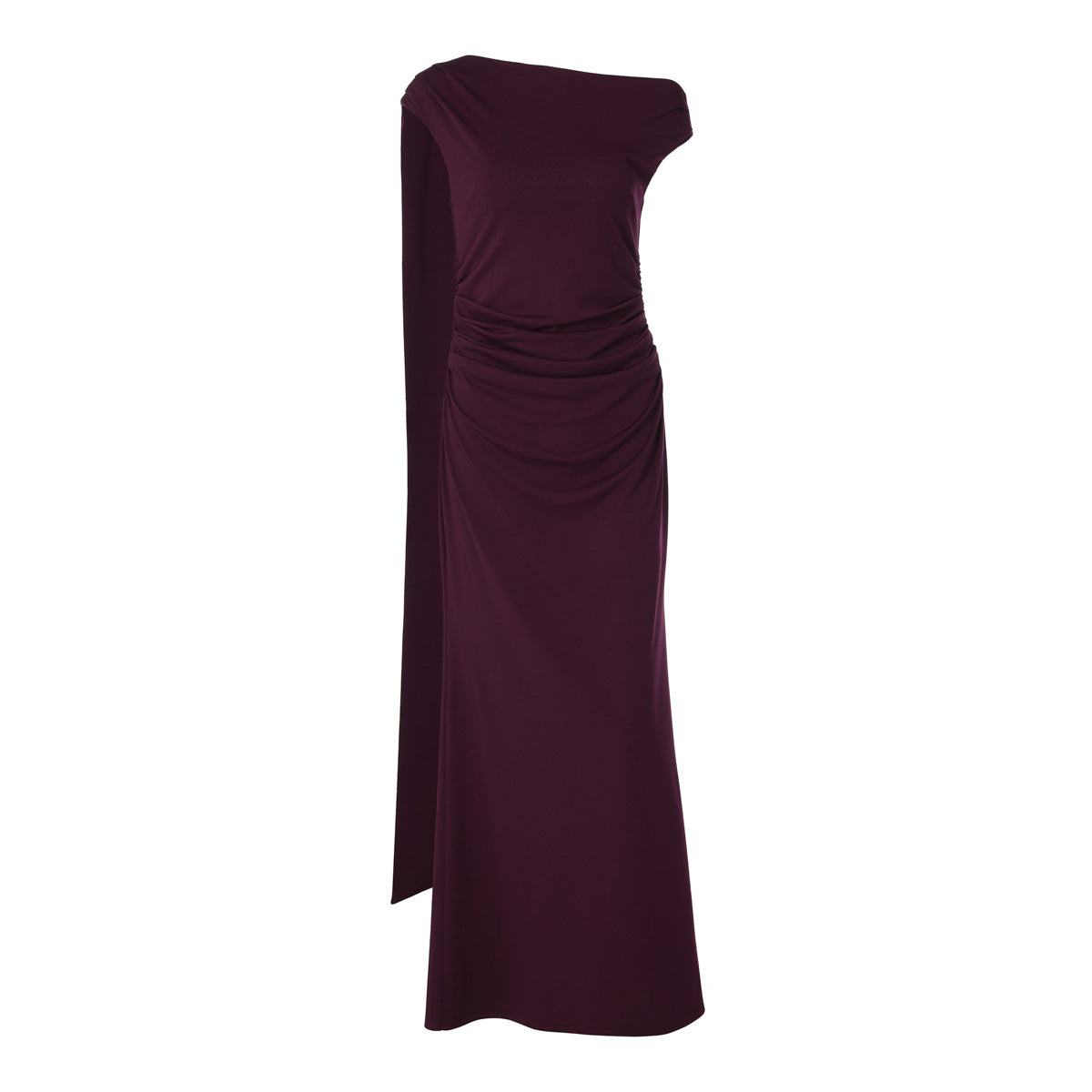 New Stylish High-waisted Long Dress With A Slanted Neckline