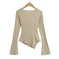 Women's American-style Off-shoulder Flared Long-sleeved Base