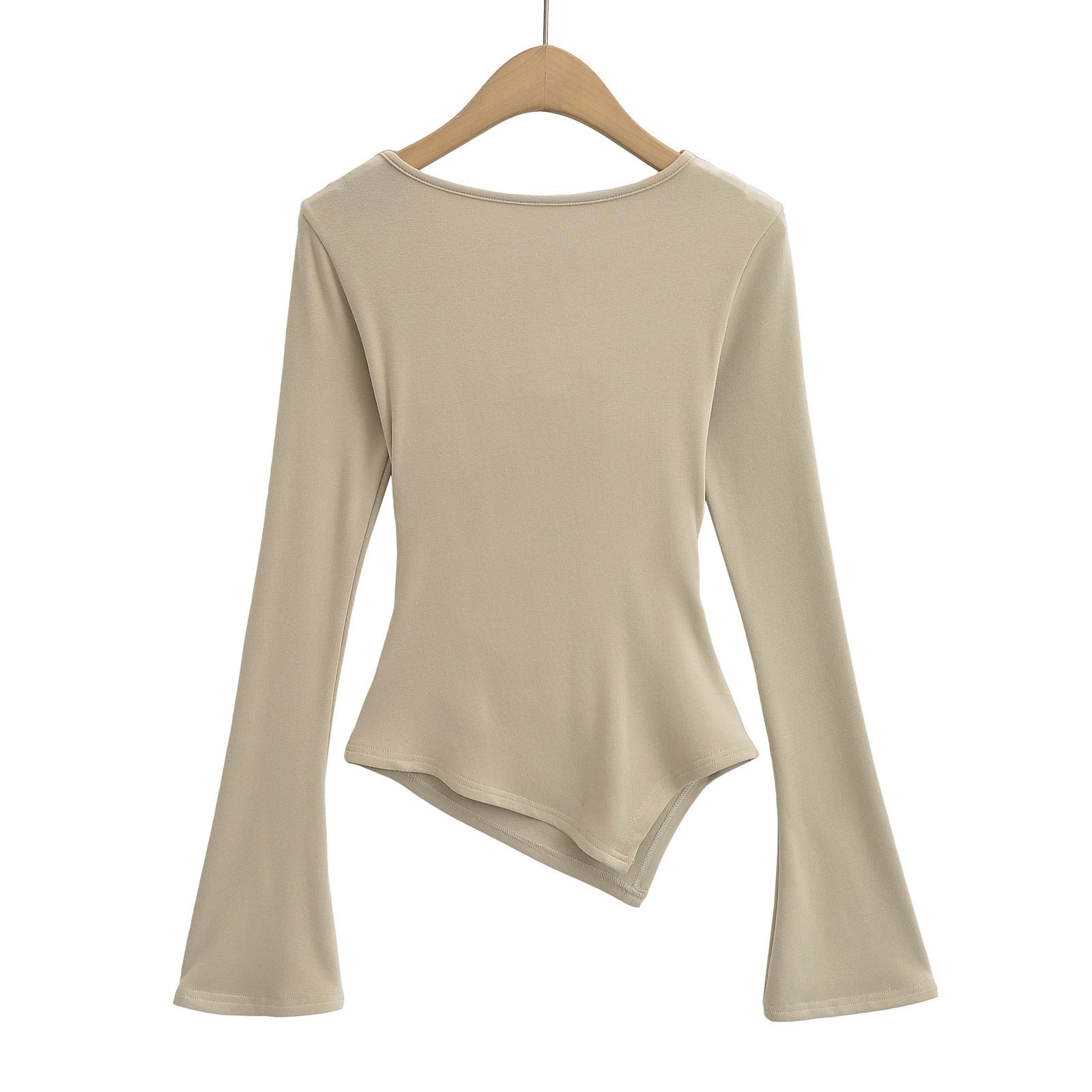 Women's American-style Off-shoulder Flared Long-sleeved Base