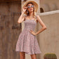 Robe froncée à pois frissonnants pour femme