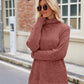 T-shirt ample à manches longues et col montant pour femme