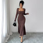 Women's Solid-Color Elegant And Sexy Lace Bodycon Dress
