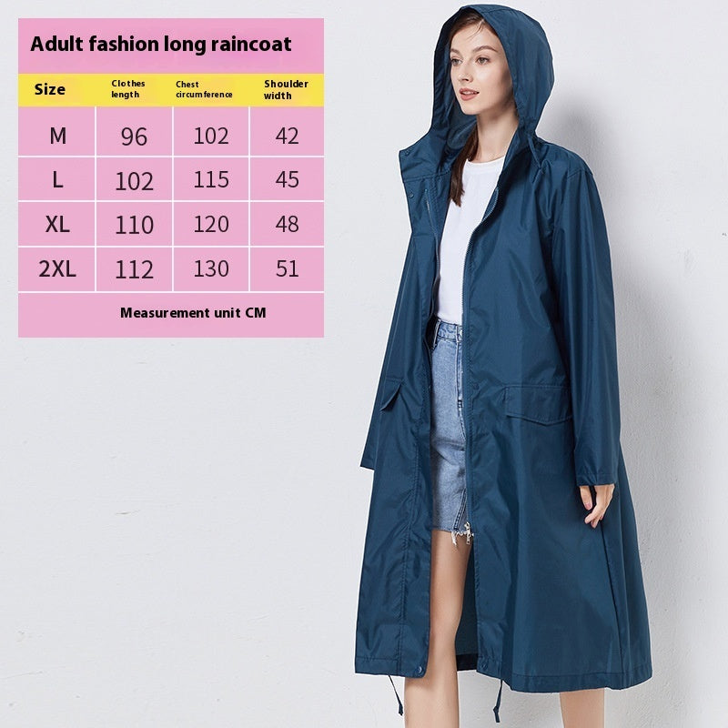 Raincoat Mid-length Windproof Outdoor Poncho Tide
