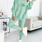 Casual Hooded Sweater Thickened Thread Fitted Vest Pants Three-piece Set