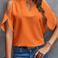 V-neck Graceful And Fashionable Off-the-shoulder Sleeves Women's Top