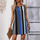 Summer Elegance Striped Print Sleeveless Dress