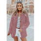 Women's Long Sleeve Solid Color Lapel Mid Shirt Jacket