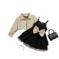 Girl's Fashion Set Leather Jacket