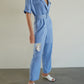 Temperament Fashion Retro Short Sleeve Waist Pants