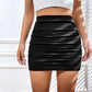 Jupe sexy plissée élastique taille haute européenne et américaine