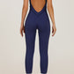 New Three-dimensional Split Line Tight Sports Short Sleeve Rompers